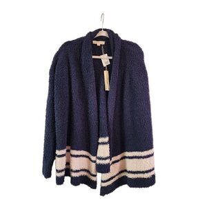 Love Stitch NWT fuzzy blue and white cardigan size small